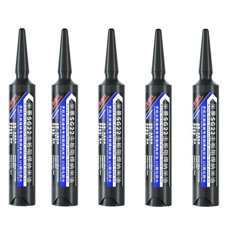 Mijing SG22 Maska spájkovacej dosky Nano Oil 3s Rýchle vytvrdzovanie BGA Solder Solder odolala atramentovej farbe pre opravu mobilných telefónov