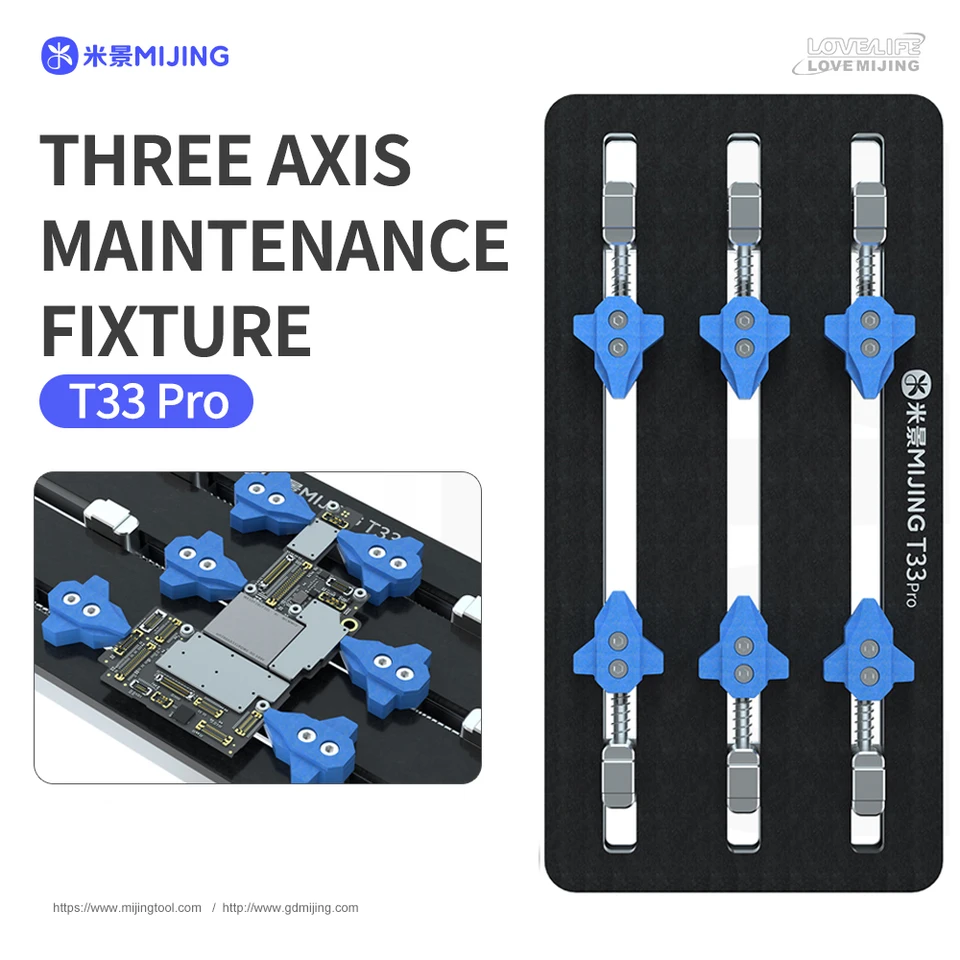 MIJING T33 PRO Multifunkčné trojosové opravy pre mobilný telefón Počítač PCB IC