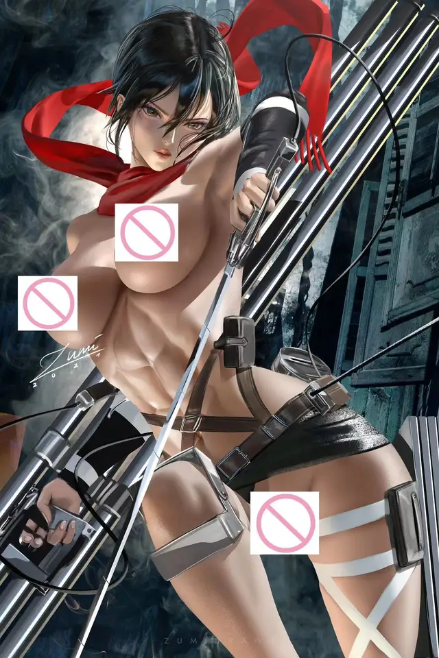 Mikasa Ackerman Attack On Titan Cartoon Anime Sexy Girl HD maľba plagát tlač Plátno obývacia izba spálňa odovzdanie obrázka
