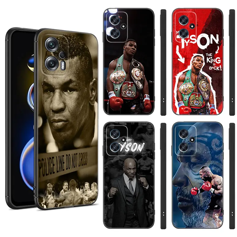 Mike Tyson Boxer Man čierny silikónový puzdro pre Xiaomi POCO X3 X4 NFC F4 GT F5 F6 m3 m4 m6 x5 x6 Pro 5g M5 C55 C65