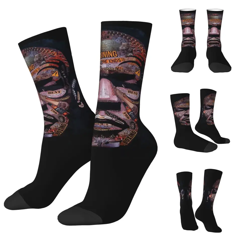 Mike Tyson Boxing Retro Boxing Unisex ponožky, teplý 3D tlač Happy Socks Street Style Crazy Sock