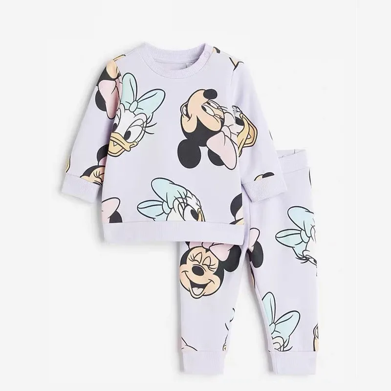 Mikina Minnie+nohavice 2 kus/súprava pre dievčatá Nové jarné jesenné súpravy Detské karikatúry Karika