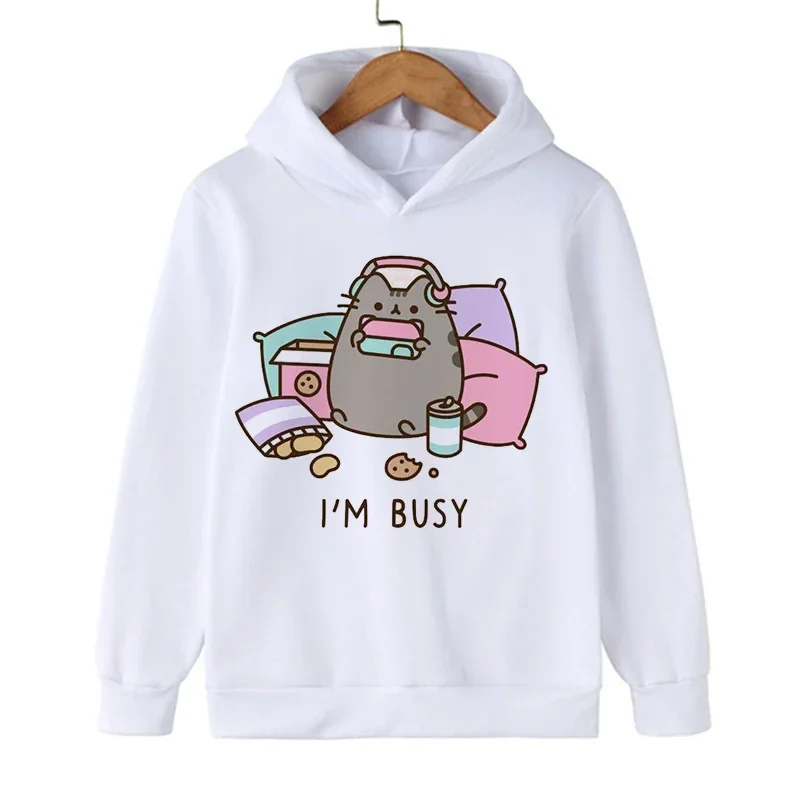 Mikiny manga karikatúra mačka mikina vtipné deti mačacie oblečenie dieťa dievča chlapec manga mikina mikina mikina baby ležasný top top