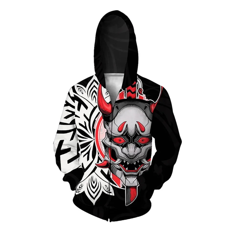 Mikiny zips Up Men CastShirts Man Tops Monster Mask oblečenie muža Hoodie Grafické hororové prvky Trend Spring a jeseň