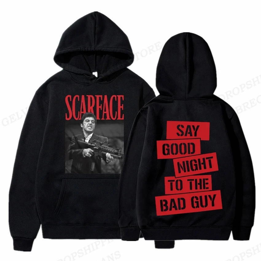 Mikiny Ženy módne mikina Japonsko Y2K Fleece Mikina film Scarface Tony Montana Hoodies mikiny ženské oblečenie