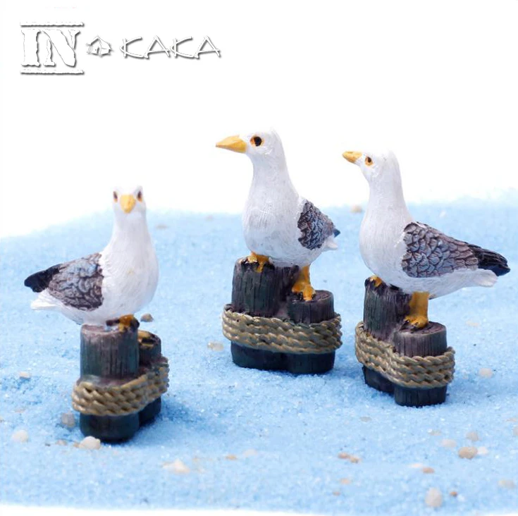 Mikro rozprávková záhrada dekorácia živici zvierací vtáky socha roztomilé modely čajky figuríny hračky miniatúry/terárium DIY Príslušenstvo
