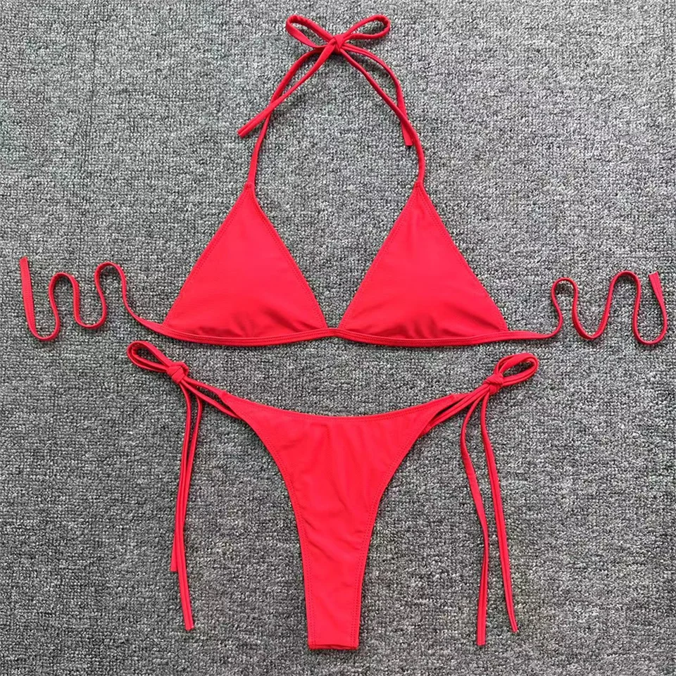 Mikro strunové extrémne bikiny backsuit Swessuit Push Up Triangle Tangas Ženy plavky y2k brazílske plážové oblečenie Bikinis