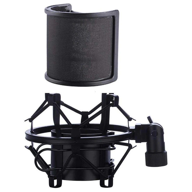 Mikrofónový nárazový držiak s mikrofónovým filtrom Čerinové sklo Suspension Shock Shock držiak držiak držiak
