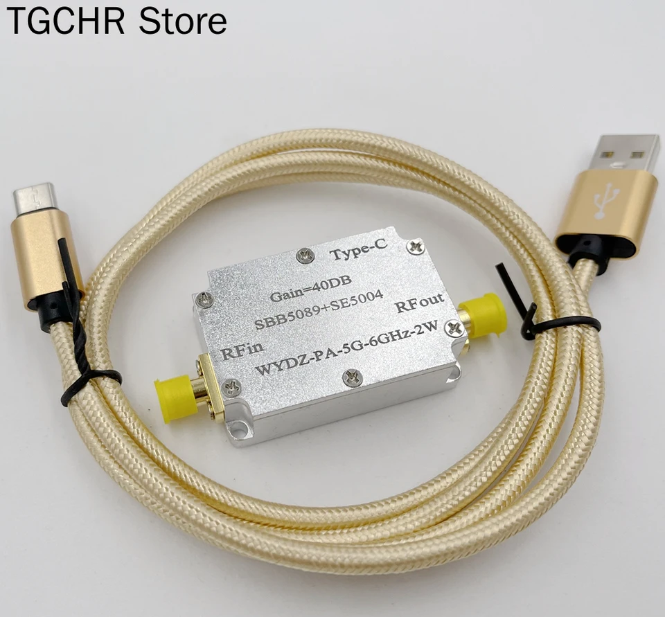 Mikrovlnný jednosmerný zosilňovač výkonu SBB5089 + SE5004 5,8 GHz 2W 33 dbm RF výkonný zosilňovač