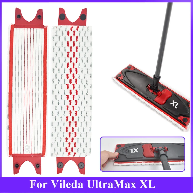 Mikrovláknové podlahy mopové vankúšiky pre VileDa Ultramax XL Opätovne použiteľné ploché rotujúce tkanina výmena rýchleho sušenia stroja umývateľný