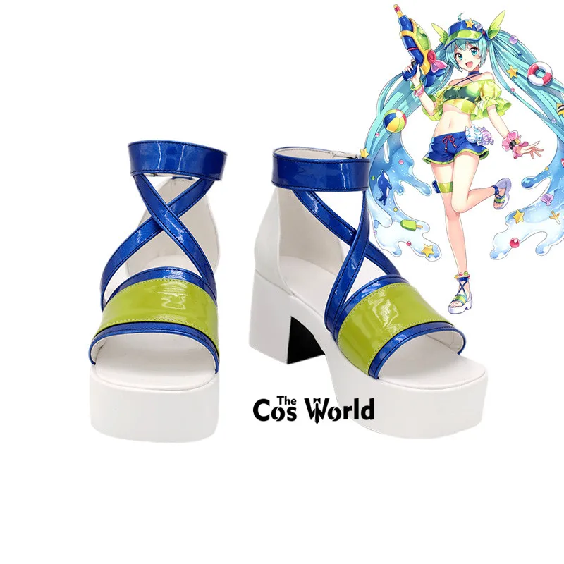 Miku Splash Parade Anime Prispôsobiť topánky Cosplay