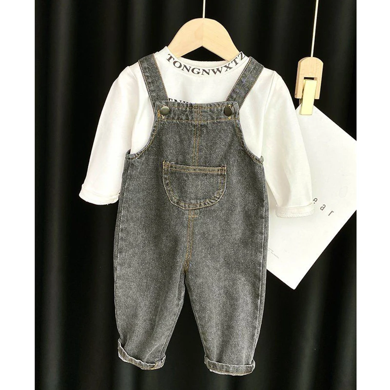 Milancel Kids Tousers Solid Stručné dievčatá denim Denim Celkovo