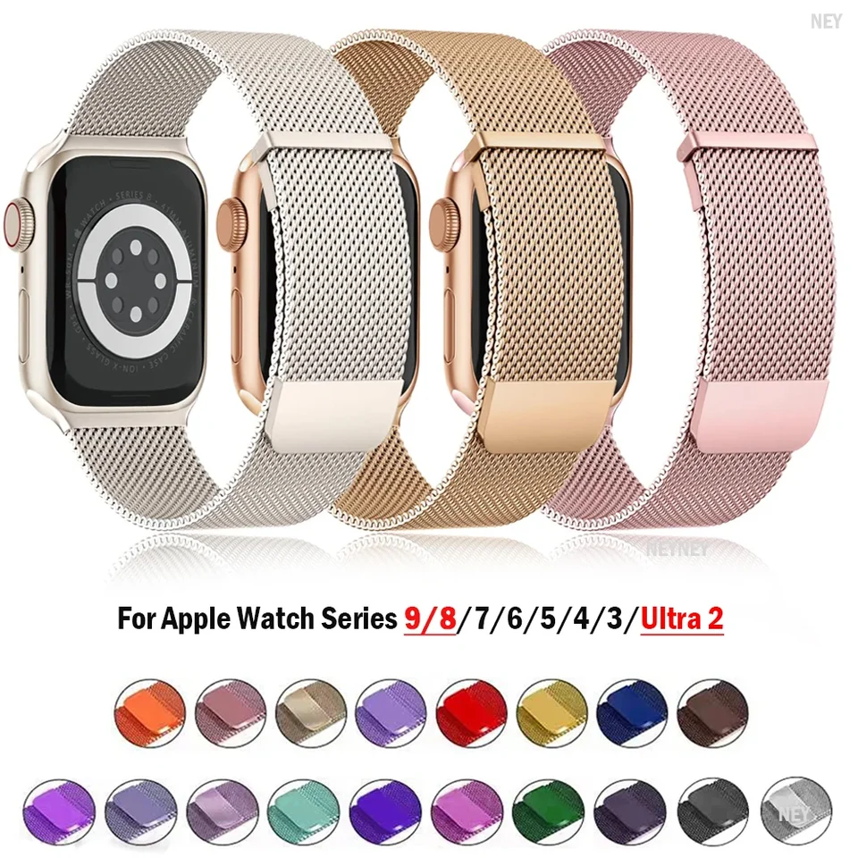 Milanese Loop for Apple Watch Bands 44 mm 40 mm ultra 2 pásmo 49 mm 45 mm 41 mm 42-38-44 mm náramok remienkov IWATCH séria 8 7 6 SE 5 4 3