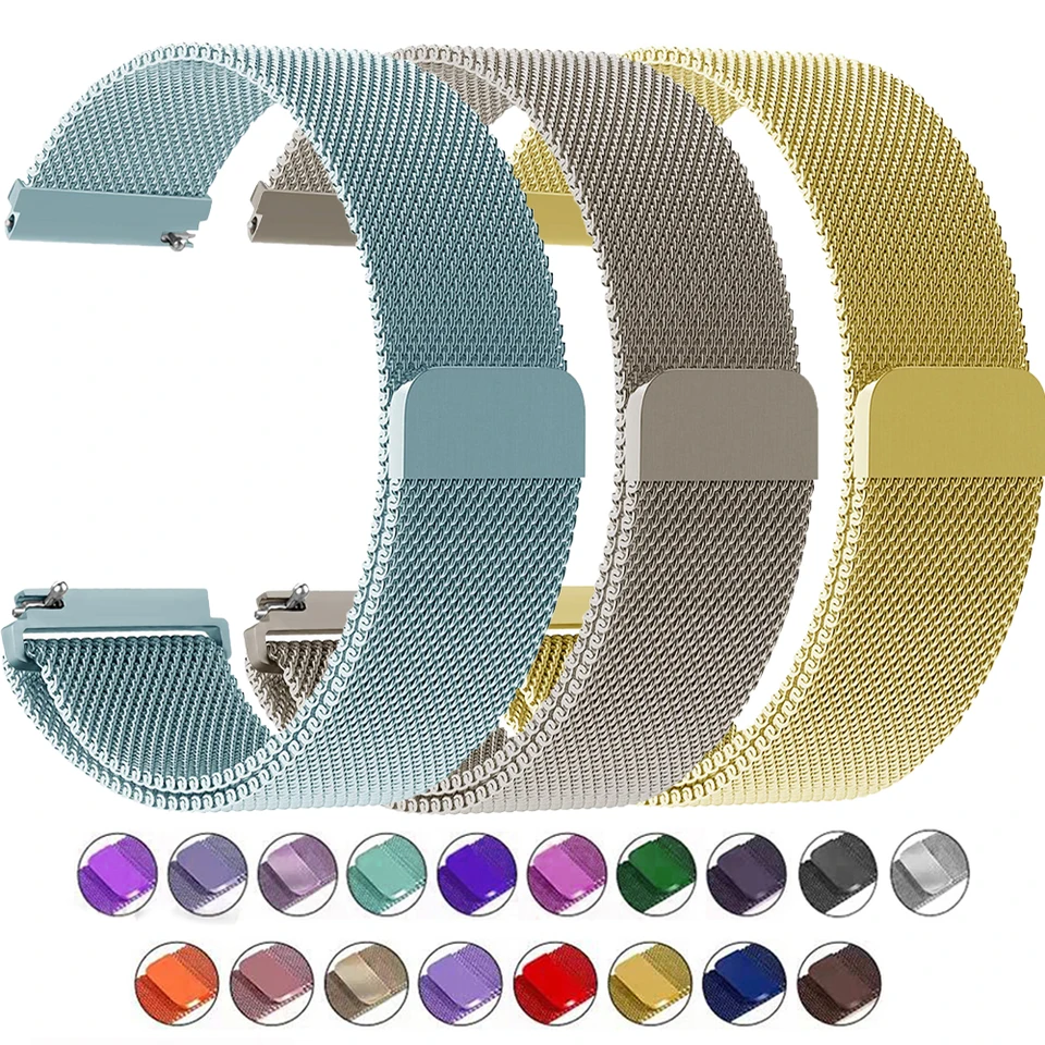 Milanese Loop for Samsung Galaxy Watch 6/5/4/6 Classic/Active2 Band 22/20 mm kovový magnetický náramok Huawei GT 4-3-Pro-2e-2 remienok