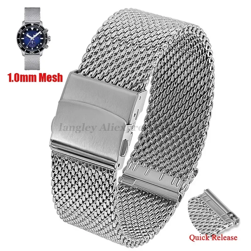 Milanese Metal Watch Band 1,0 mm 0,6 mm náramok siete pre Seiko pre IWC remienok 3 mm hrúbka 18/20/22 mm náramok z nehrdzavejúcej ocele z nehrdzavejúcej ocele