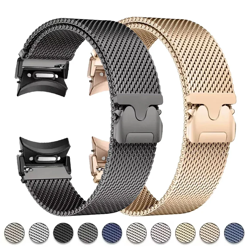 Milačinový náramok z nehrdzavejúcej ocele pre Samsung Galaxy Watch 7 6 5 4 40 44 mm Magnetický remienok pre Samsung Watch 6/4 Classic 5Pro 2025
