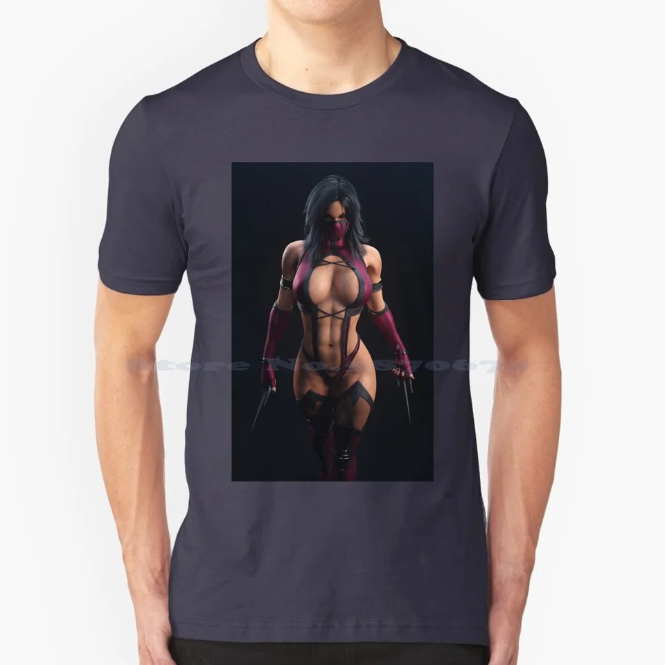 Mileena T tričko 100% bavlnené tričko Game Mortal Kombat Mileena Kitana Warrior Jade Noob SAIBOT BI HAN SUB ZERO SCRONPION CASE GALAXY