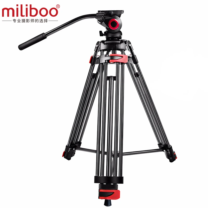 Miliboo MTT602A Profesionálny prenosný prenosný hliníkový hliníkový hlava hlavy kamery pre kamerku/DSLR STAND VIDEO TRODOD 76 