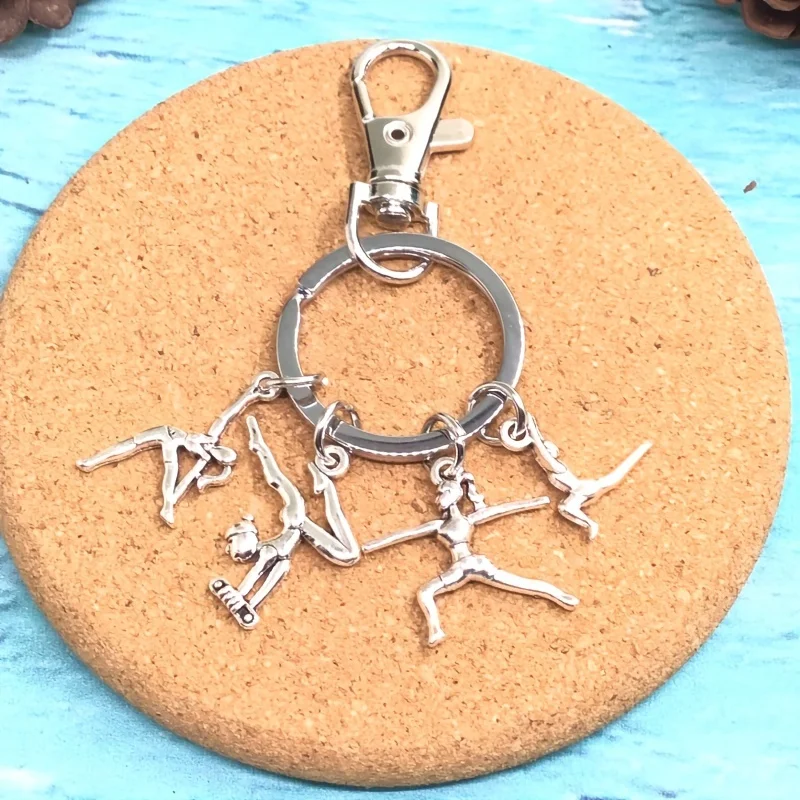 Milujem gymnastiku Keychain pre mužov, gymnast na zips Pull Keychain, Atletic Keychain Lanyard, Gymnastic Darček,