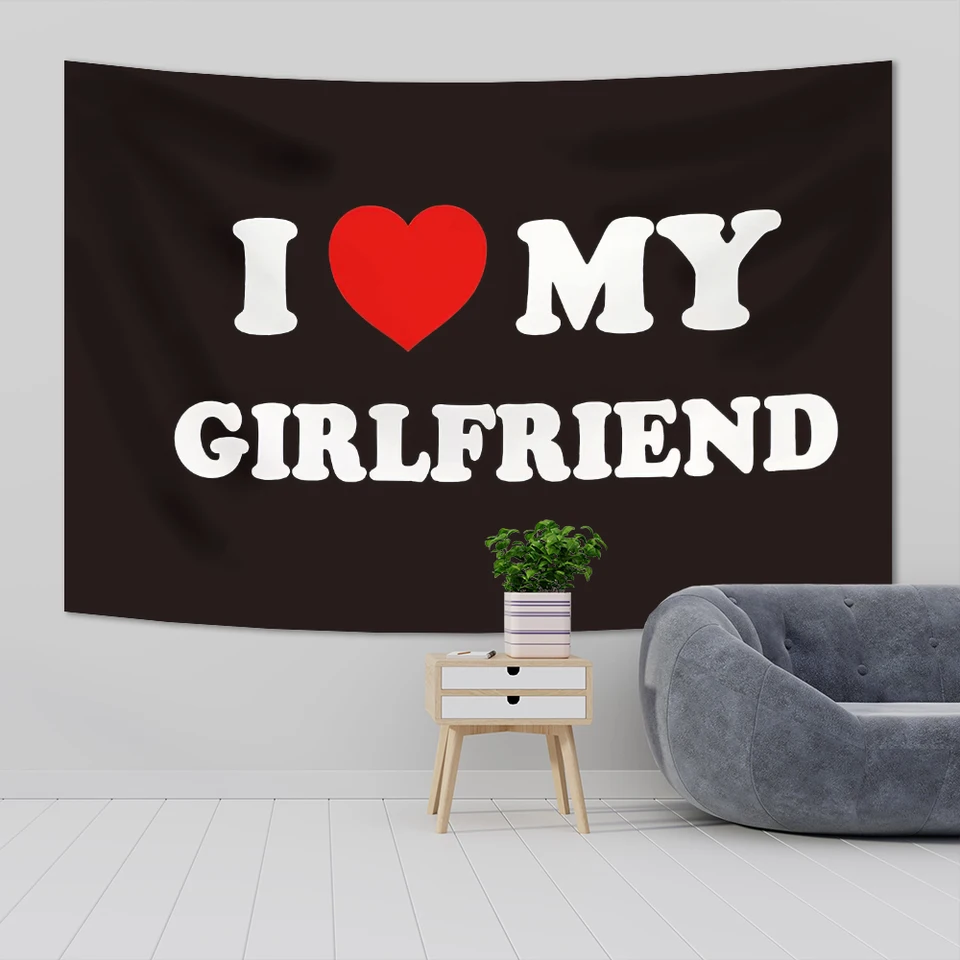 Milujem mamičky 、 Dads 、 Priateľ 、 Priateľka Flags vlajky tapisérie hippie tapisérie estetické izby