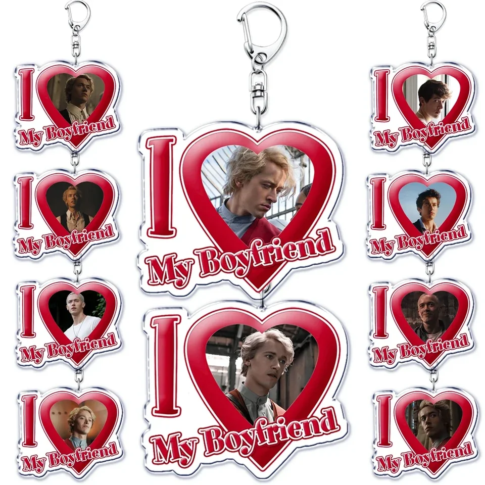 Milujem svojho priateľa Coriolanus Snow Key Chain Keychains Hunger Games Film Tom Blyth Ring for Bag Presence Keyring Darčeka šperkov