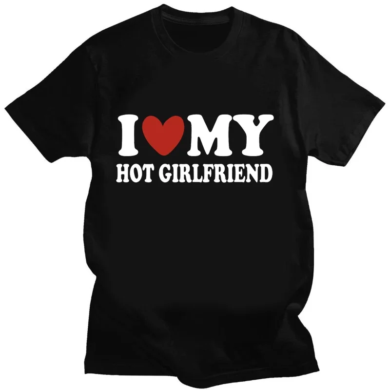 Milujem svoju horúcu priateľku tričko 1 Love Book Dogs Funny T-Shittr Short Casy Clothes Men Dámske oblečenie Tops