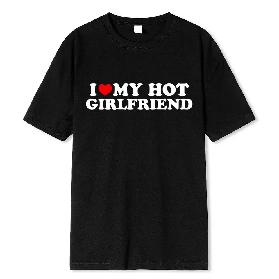 Milujem svoju horúcu priateľku tričko vtipné priateľky Men ženy pár Camiseta Darček pre gay a lesbické LGBT tričká