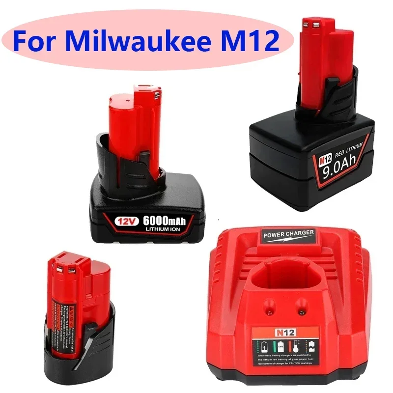 Milwaukee M12 XC, 12V, 3,0 AH/6,0 AH/9,0, 48-11-2402, 48-11-2411, 48-11-2401, bezdrôtové náradie MIL-12A-LI Nabíjateľná batéria