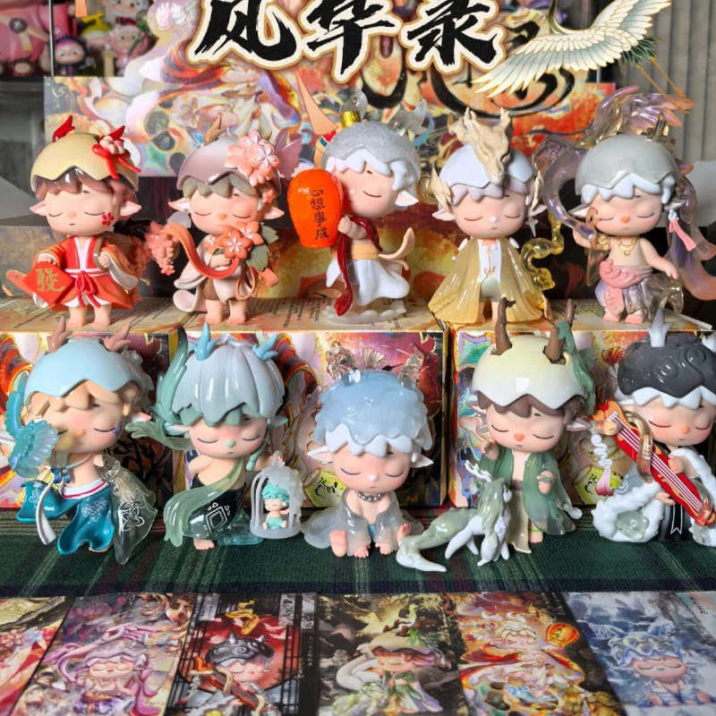 Mimi sen o nádhernej slepej skrinke roztomilý čínsky štýl anime bábika tajomstvo box Mimi akčná figúrka prekvapivá krabica ornament darčekové hračky