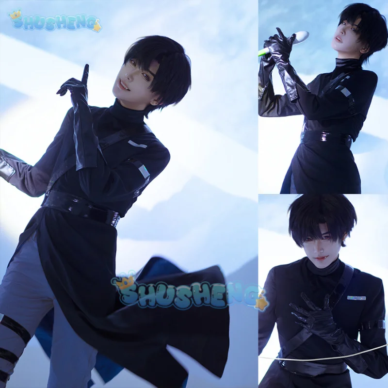 Mimozemská pódium Anime Ivan Cosplay čierny smútok Cosplay čierna parochňa rola hraním párty nohavice opasok halloween karneval kostým outfit