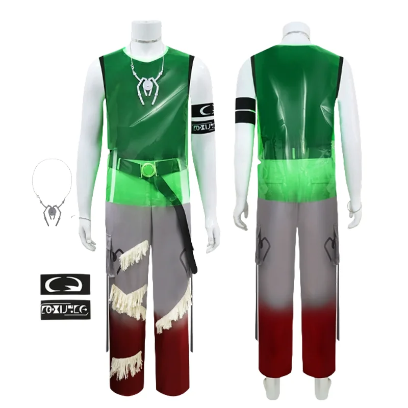 Mimozemské pódium až do anime cosplay kostýmy kolo 7 blikanie Gone Top Pants Ring Choker Ear Studs tetovanie nálepky prop Halloween obleky