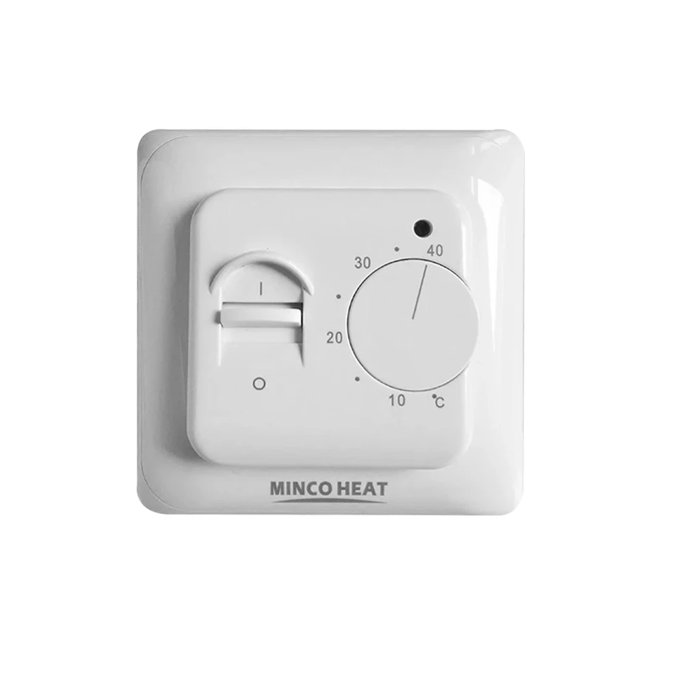 MINCO HEAT 220V 16A Mechanická manuálna manuálna teplota termostatu pre teplú podlahovú vykurovanie systému