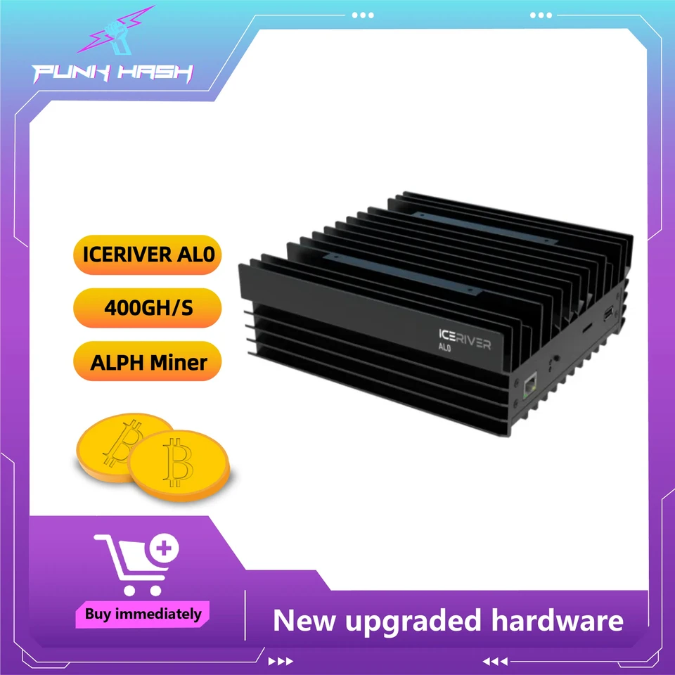 Miner Alepium Miner Iceriver AL0 400GH/S 100WATTS HOME MINER Krypto alf banský stroj