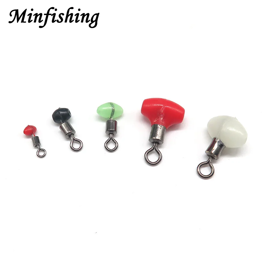 Minfishing 25 ks/šarža valcovanie otočného vloženého plastového rybárskeho rybárskeho hák