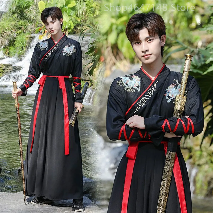 Ming v štýle Muž Moderný hanfu set študent