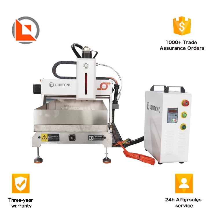 Mini 1,5 kW CNC smerovač 4060 Malý stolný router CNC stroj drevo Akrylový kamenný kovový hliník s nádržou na vodu