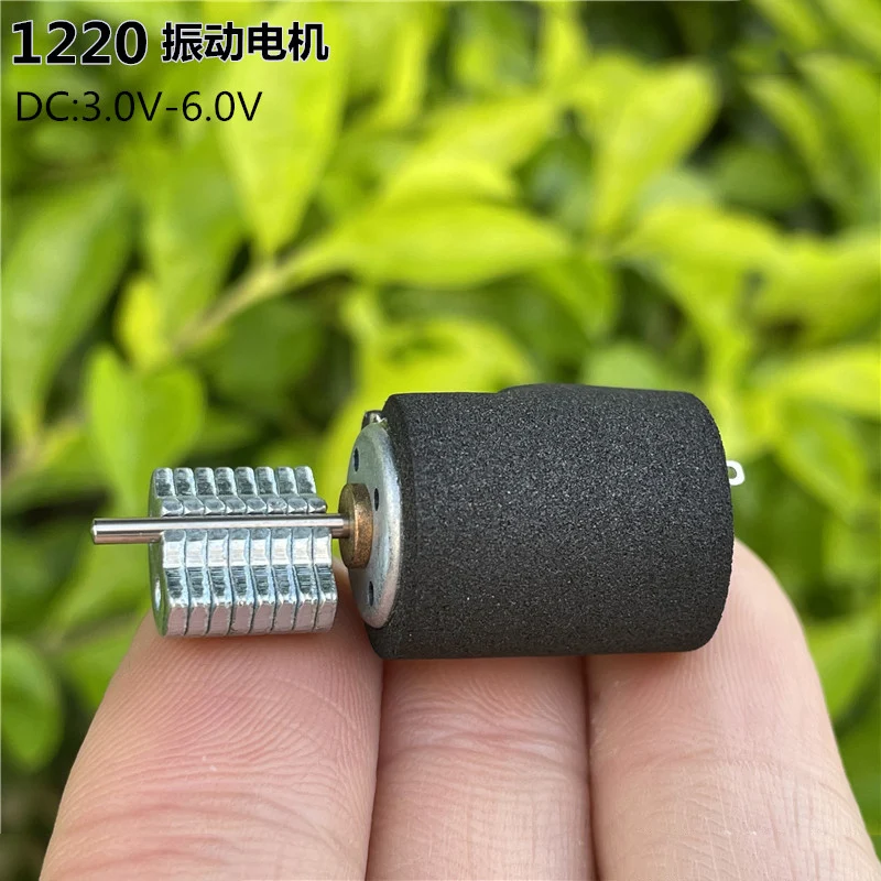 Mini 12 mm*20 mm 1220 Mikro valcový vibračný motor DC 3V 3,7V 5V 6V Malé vibračné motor DIY hračky Masager Beauty Instrument