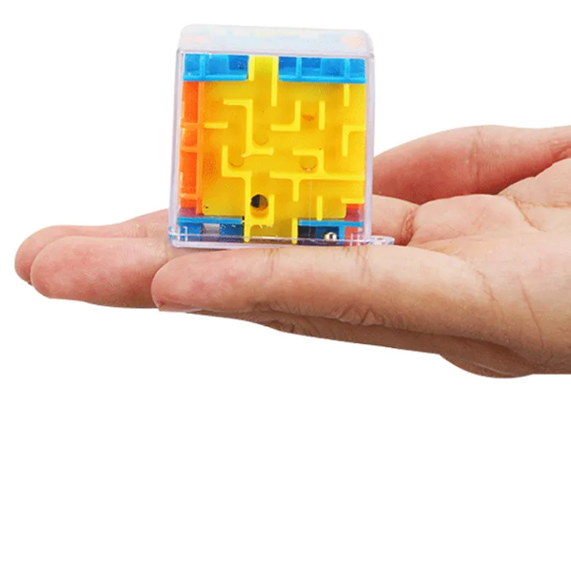 Mini 3D Maze Magic Cube Šesťstranná priehľadná puzzle Speed ​​Cube Rolling Lall Tubes Hračky bludisko pre deti