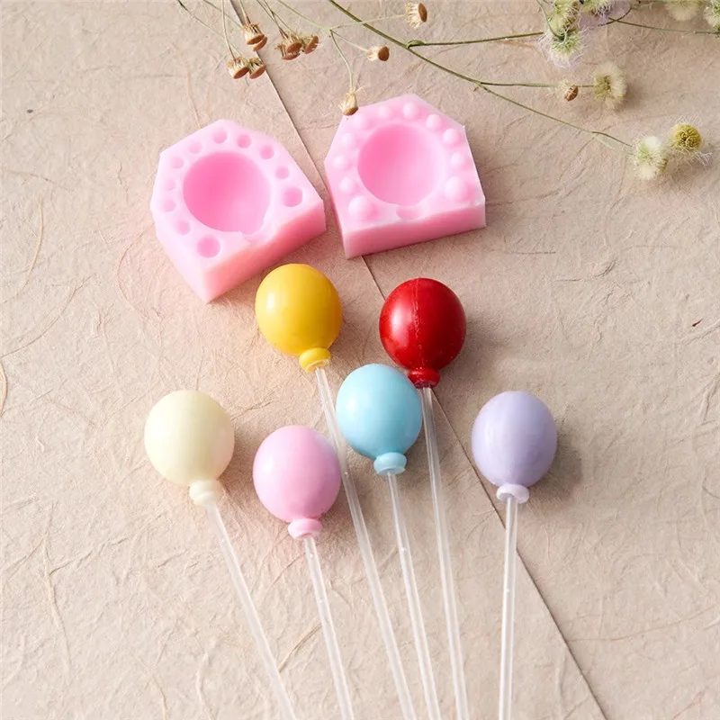 Mini 3D oválny balónový silikónový form DIY Fondant Cake Deskotujúce náradie Čokoládová gumpaste živici hlinené sviečky