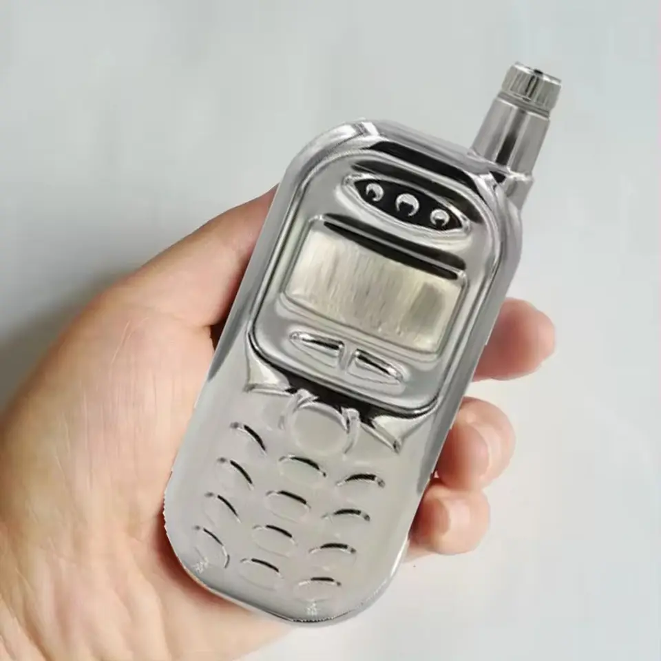 Mini 3oz telefón v tvare bedrovej banky Odtrhnutá z nehrdzavejúcej ocele Whisky Flagon Non -GROZHODNÉ FALL FATTY BAR