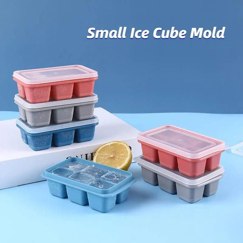 Mini 6 mriežky Silikónová ľadová kocka Tray Tray Mäkká ľadová forma zmrzlinový výrobca letný dom Cocina Party Domáce studený nápoj pre domácich majstrov