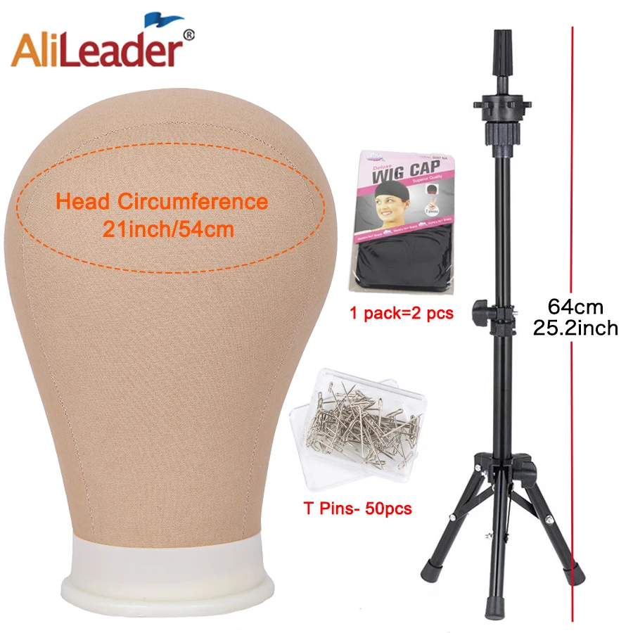 Mini 64 cm parochňa stojan statív s hlavičkou výcvik figuríny Canvas Block Hlava Displej Styling Mannequin Manikin Head Wig Stand