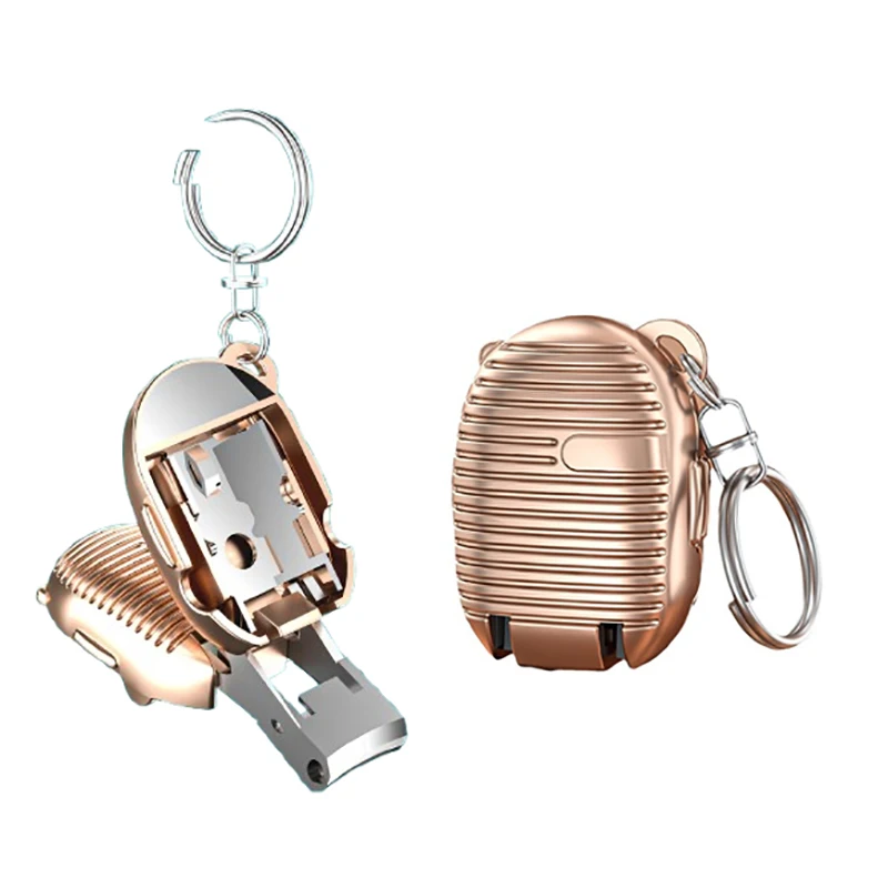 Mini All Oceľový skladací strih na nechty prenosný prenosný strih na nechty s nástrojom na manikúru Keychain