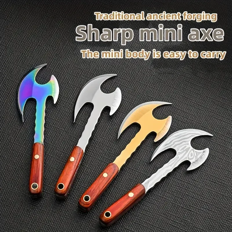 Mini Ax Nôž na otváracie nástroje Keychain, ostrý mini vreckový nôž, najlepší darček pre rodinu a priateľov kemping outdoorový náradie
