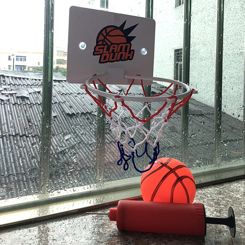 Mini basketbalový obruč nastavte prenosný basketbalový obruč s 1 loptičkou a 1 nafukovacou pumpou basketbalovou sadou pre deti pre deti dospelých