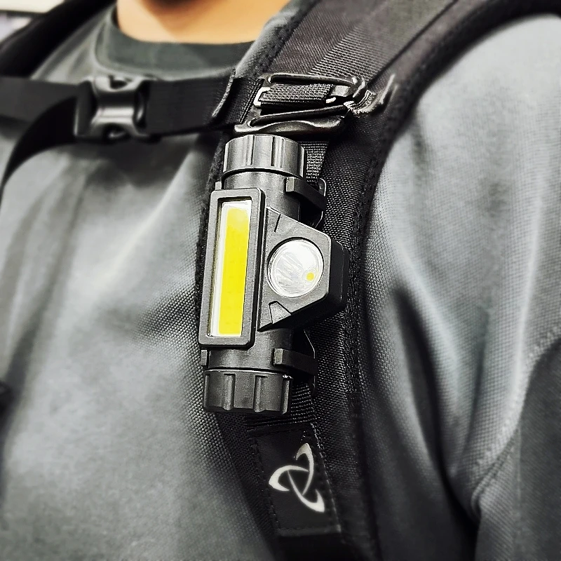 Mini baterka prenosné svetlo taktické vonkajšie kempingové nástroje na turistické nástroje EDC Molle 25 mm batohový remienok klip USB nabíjateľnú LED diódu