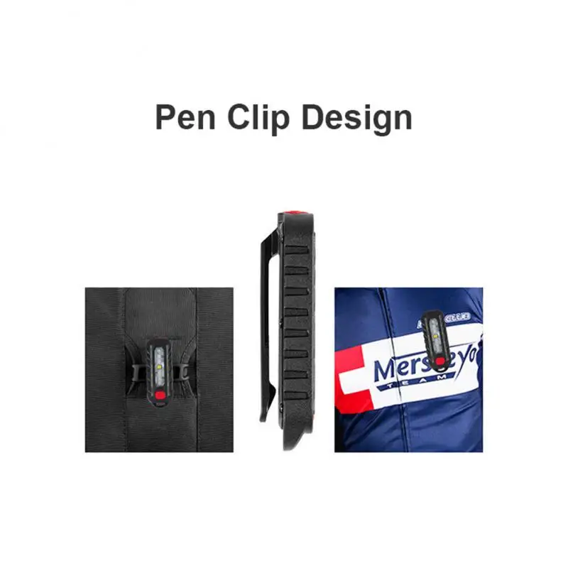 Mini baterka taktické policajné svetlo ramena s klipom nabíjateľné nabíjateľné dotykové zadné zadné prilby Lampy Keychain Svetlo