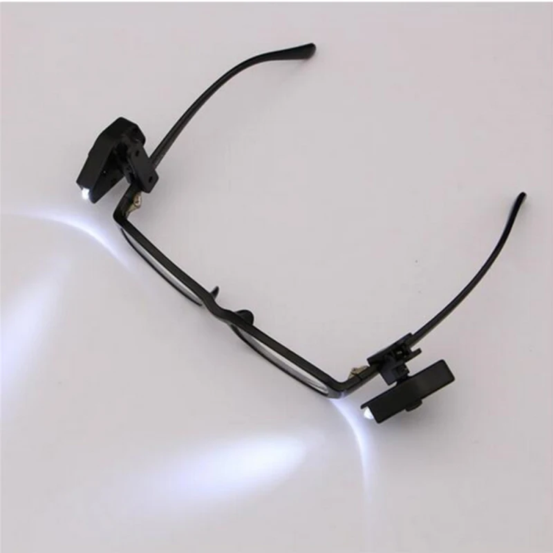 Mini baterky okuliare Flexibilné čítanie knihy Nočné svetlo a nástroje LED LED LED LED LED klip Svetlo Univerzálne prenosné okuliare LED diódy