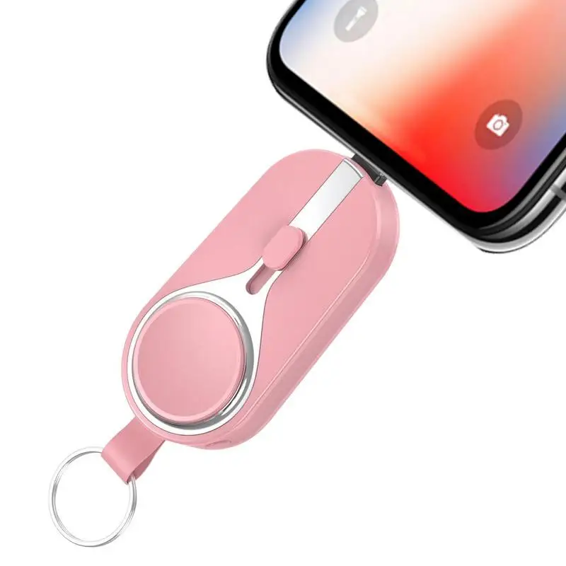 Mini batéria batéria rýchle nabíjanie zálohovacej banky pre telefónne zariadenia Prenosná nabíjačka Keychain 2000MAH Type-C Ultra-kompaktný