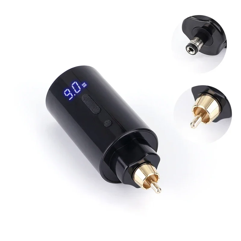 Mini bezdrôtové tetovanie napájacie napájanie RCA Connector 1400 mAh tetovací batéri